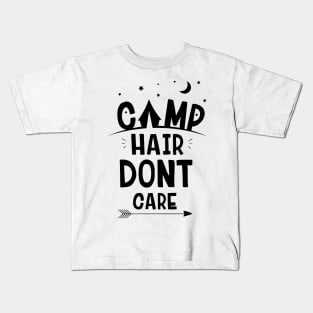 Camping Hair Don't Care T Shirt Kids T-Shirt